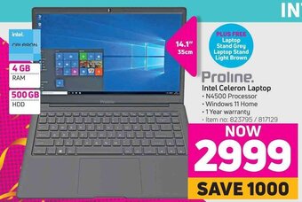 Game Proline Intel Celeron Laptop offer