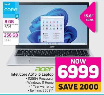 Game acer Intel Core A315 i3 Laptop offer