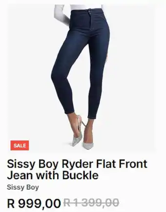 Sissy boy ryder flat front jean with buckle
