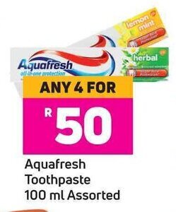 Game Aquafresh Toothpaste 100 ml Assorted offer