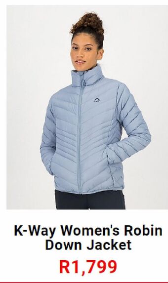 Cape Union Mart K-way women's robin down jacket offer