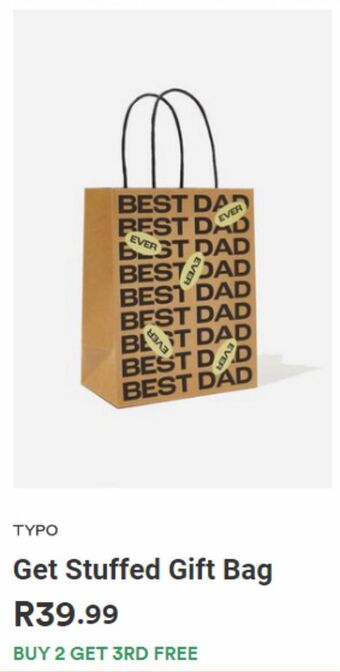 Typo Get stuffed gift bag offer