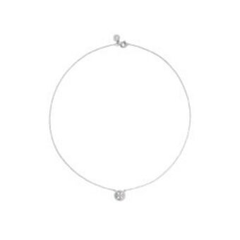 Europa Art Group Miller pavé logo delicate necklace – silver offer