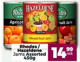 Take 'n Pay Rhodes/Hazeldene Jams Assorted 450g offer