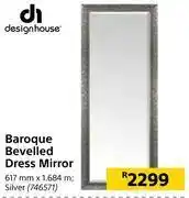 Builders Warehouse Design house baroque bevelled dress mirror silver 617mm x 1.684m offer