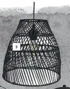 Builders Warehouse Dh rattan dome pendant light 300mm x 300mm x 400mm offer