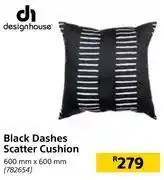 Builders Warehouse Design house black dashes scatter cushion-600mm x 600mm offer