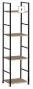 Builders Warehouse Home & kitchen nevis 4 tier slim shelf-1.12m x 291mm x 235mm offer
