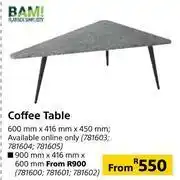 Builders Warehouse Bam! coffee table 600mm x 416mm x 450mm offer