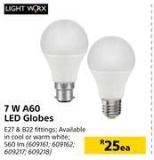 Builders Warehouse Lightworx 7w a60 led globes-each offer