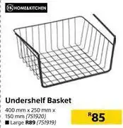 Builders Warehouse Home & kitchen undershelf basket 400mm x 250mm x 150mm offer
