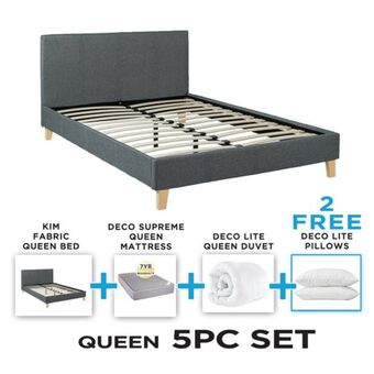 Decofurn Kim fabric bed 5 piece set offer