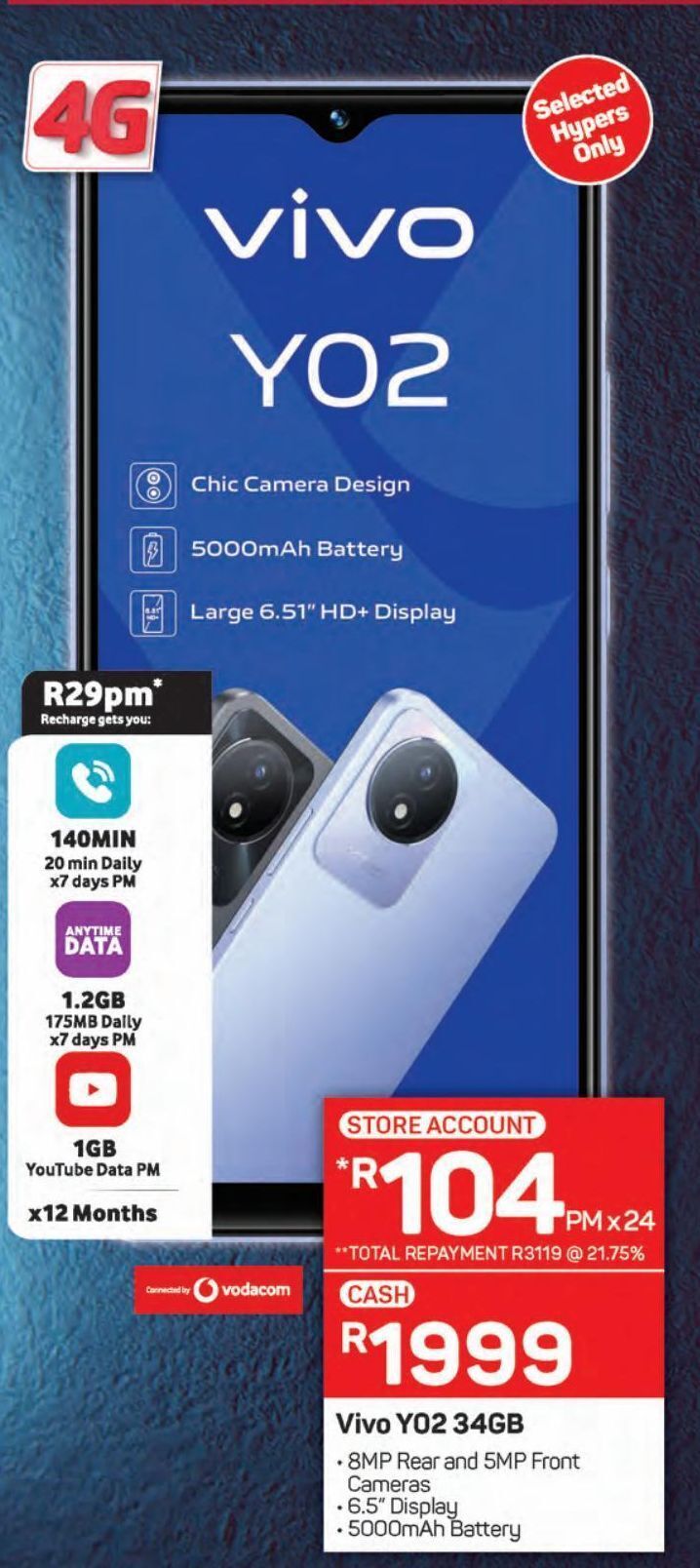 Vivo yo2 34gb offer at Pick n Pay