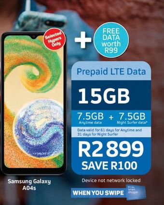 Pick n Pay Samsung galaxy a04s offer