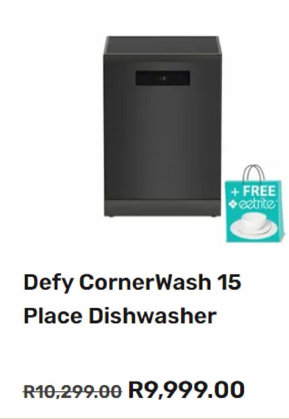 Defy cornerwash 15 place dishwasher offer at Tafelberg Furnishers