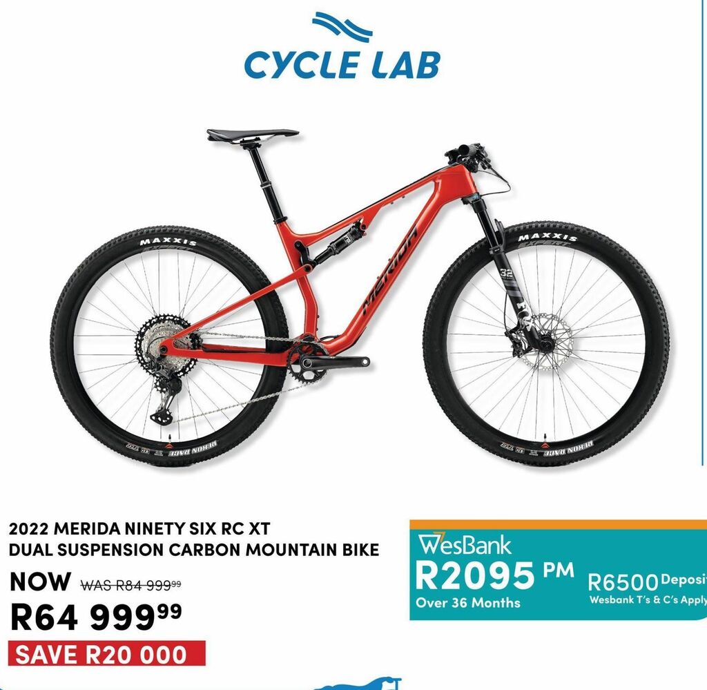 2022 merida six rc xt dual suspension carbon mountain bike offer