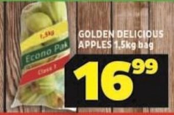 Usave GOLDEN DELICIOUS APPLES 1,5kg bag offer