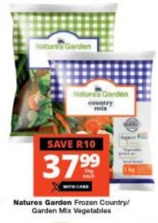 Checkers Natures Garden Frozen Country/ Garden Mix Vegetables offer