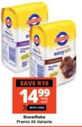 Checkers Snowflake Premix All Variants offer
