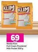 Game Nestle klim full cream powdered milk packet-500g each offer