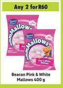 Game Beacon pink & white mallows-for 2 x 400g offer