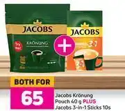 Game Jacobs kronung pouch 40g plus jacobs 3 in 1 sticks 10s-both for offer