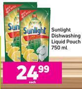 Game Sunlight dishwashing liquid pouch-750ml each offer