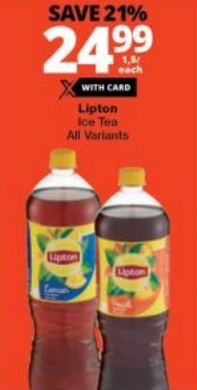 Checkers Lipton Ice Tea All Variants offer