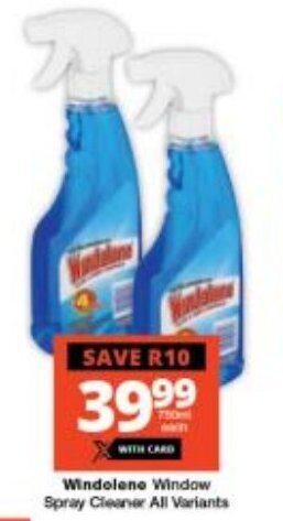 Checkers Windolene Window Spray Cleaner All Variants offer