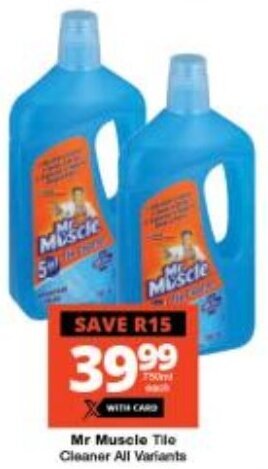 Checkers Mr Muscle Tile Cleaner All Variants offer