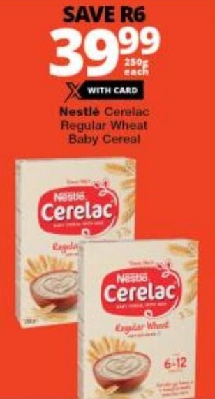 Checkers Nestlé Cerelac Regular Wheat Baby Cereal offer