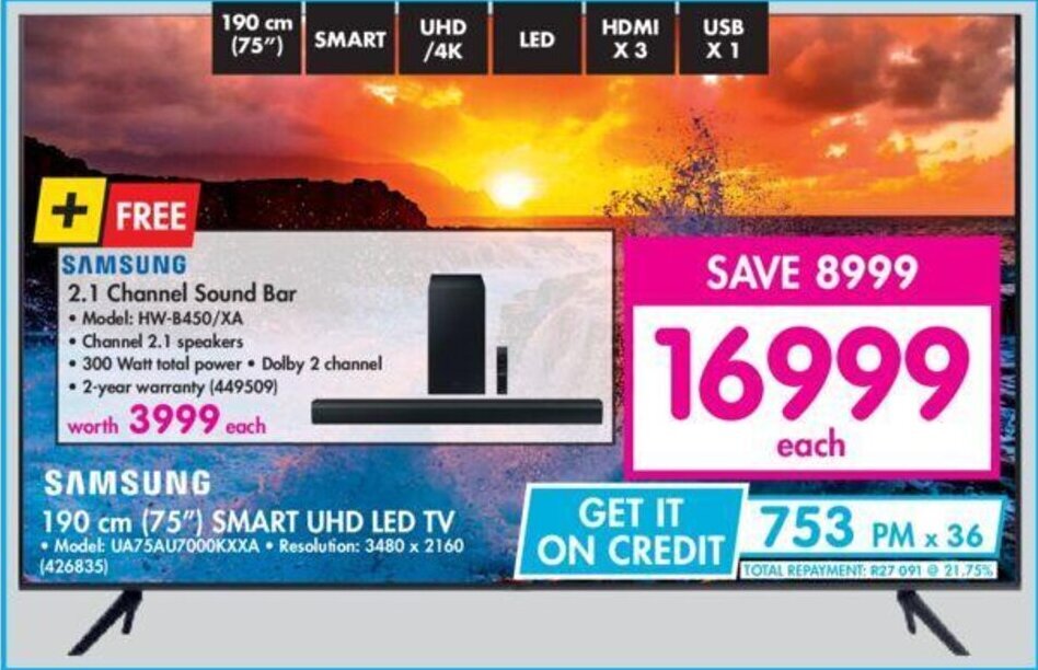 SAMSUNG 2.1 Channel Sound Bar offer at Makro
