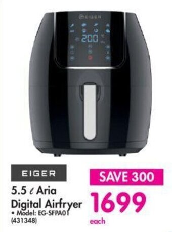 Makro EIGER 5.5l Aria Digital Airfryer offer