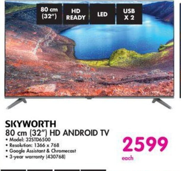SKYWORTH 80 cm (32″) HD ANDROID TV offer at Makro