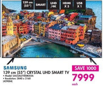 Makro SAMSUNG 139 cm (55") CRYSTAL UHD SMART TV offer