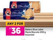 Game Bakers blue label marie biscuits assorted-for 2 x 200g offer