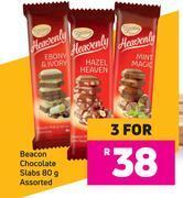 Beacon chocolate slabs assorted-for 3 x 80g