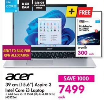 Makro acer 39 cm (15.6") Aspire 3 Intel Core i3 Laptop offer