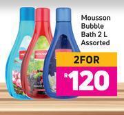 Game Mousson bubble bath assorted-for 2 x 2l offer