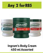 Game Ingram's body cream assorted-for 2 x 450ml offer