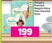 Game Pampers premium nappies value pack assorted sizes-each offer