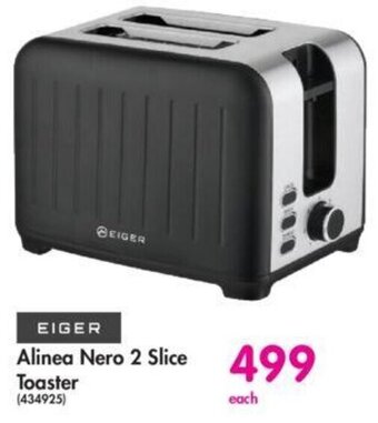 Makro EIGER Alinea Nero 2 Slice Toaster offer