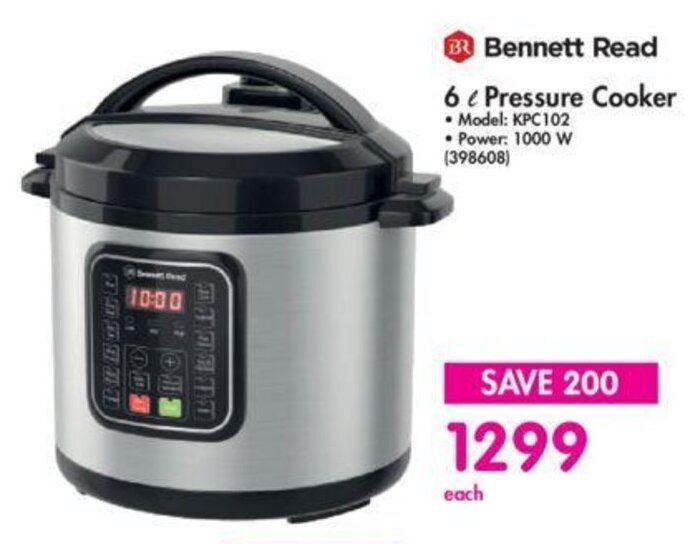 Br Bennett Read 6l Pressure Cooker Offer At Makro