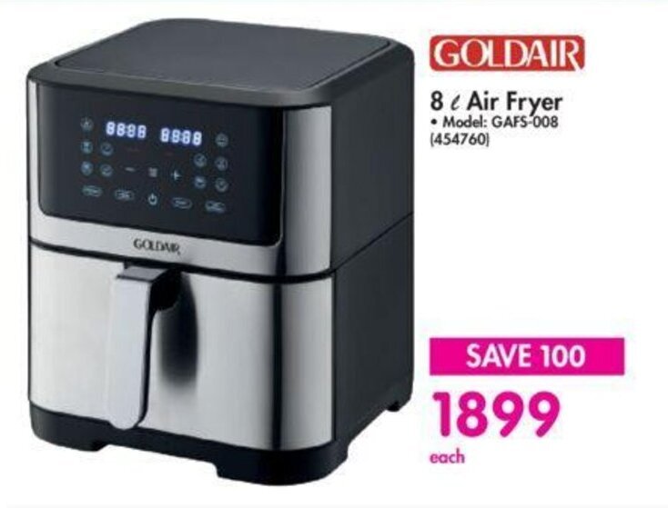 GOLDAIR 8l Air Fryer offer at Makro
