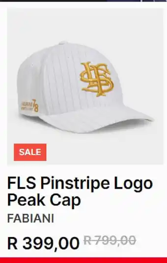 Fabiani Fls pinstripe logo peak cap offer