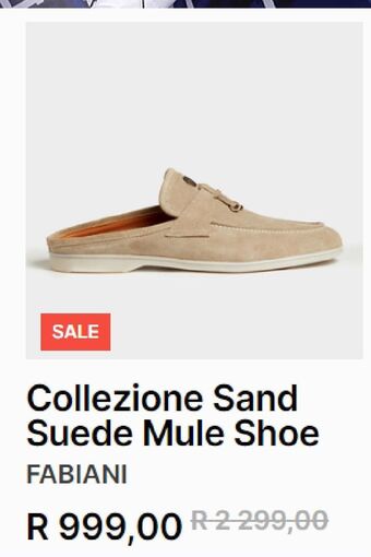 Fabiani Collezione sand suede mule shoe offer