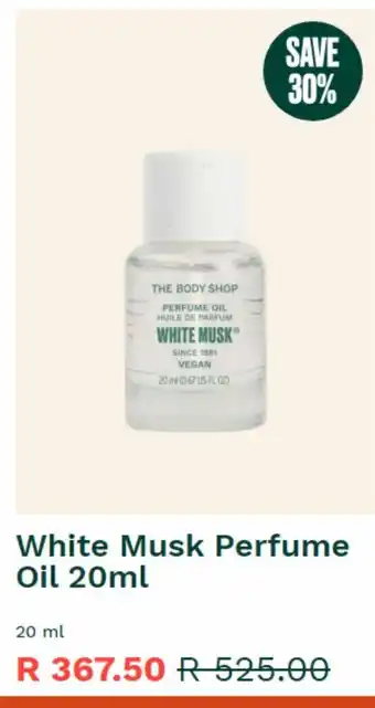 The Body Shop White musk perfume oil 20ml offer