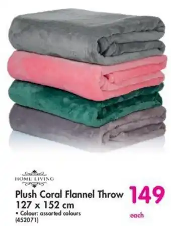 Makro Plush Coral Flannel Throw 125x152cm offer