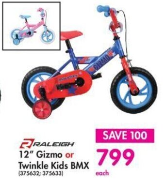 Makro RALEIGH 12" Gizmo or Twinkle Kids BMX offer