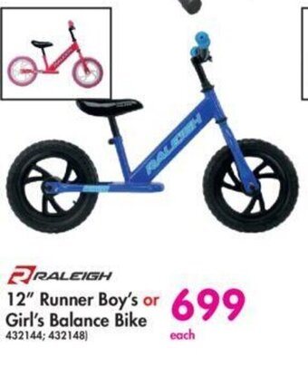 Makro RALEIGH 12" Runner Boy's or Girl's Balance Bike offer